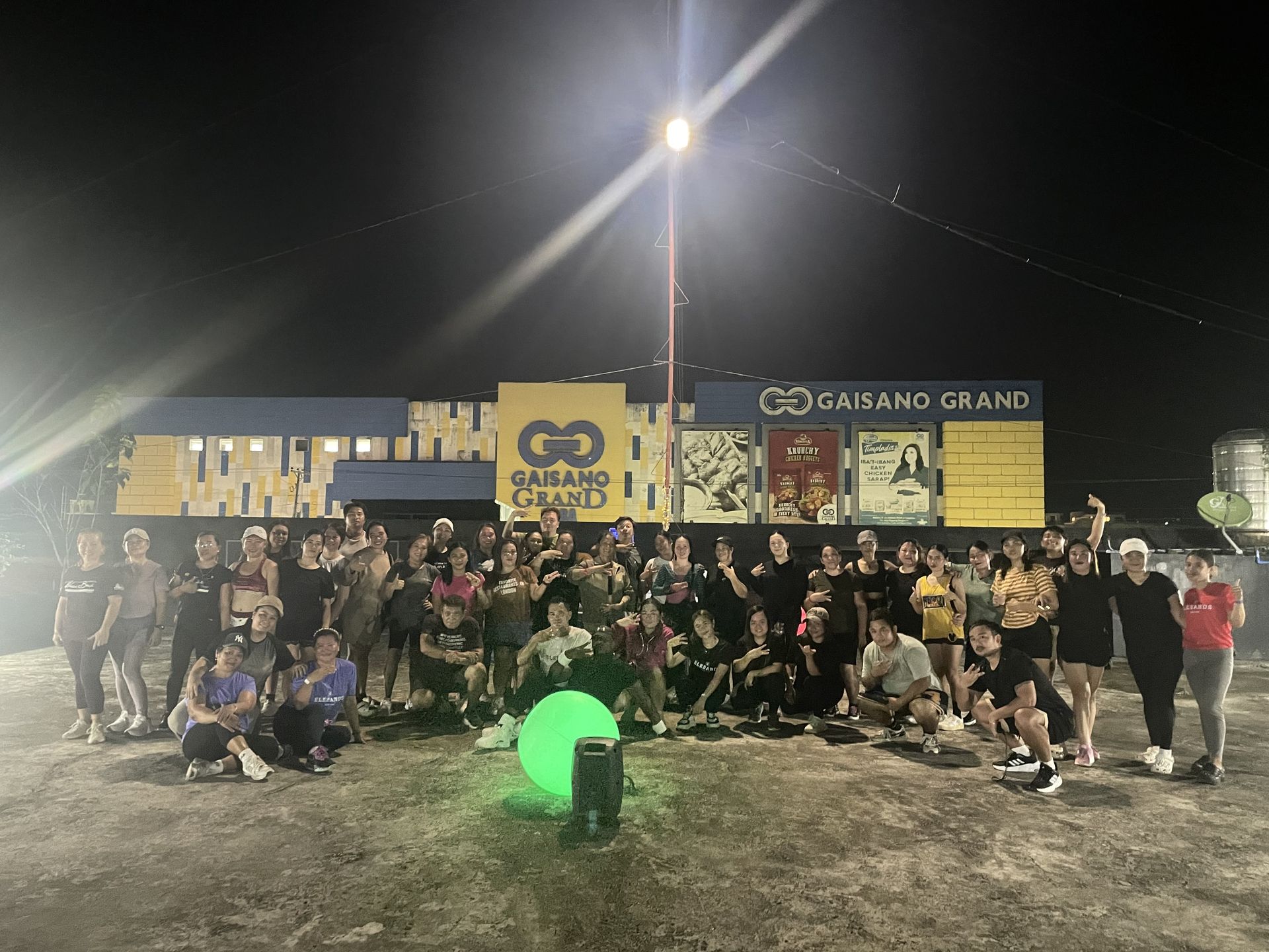 Large EleBands cardio community group after a night workout