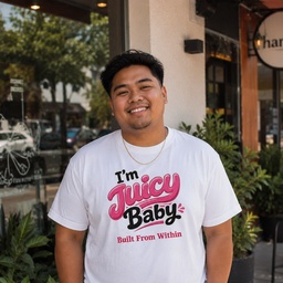 I'm Juicy Baby T-Shirt lifestyle model