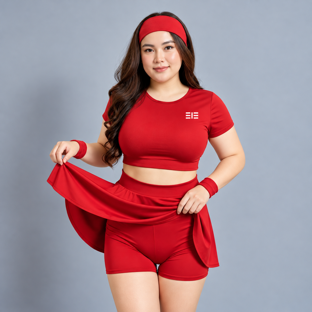 Red ActiveFlow Set — Inner Shorts Detail