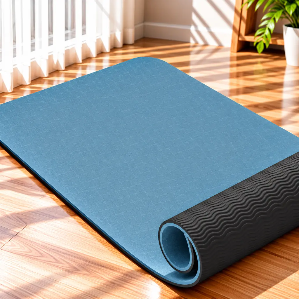 Sunlit Teal Yoga Mat Retreat.webp