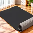 Textured Charcoal Yoga Mat in Sunlit Studio.webp