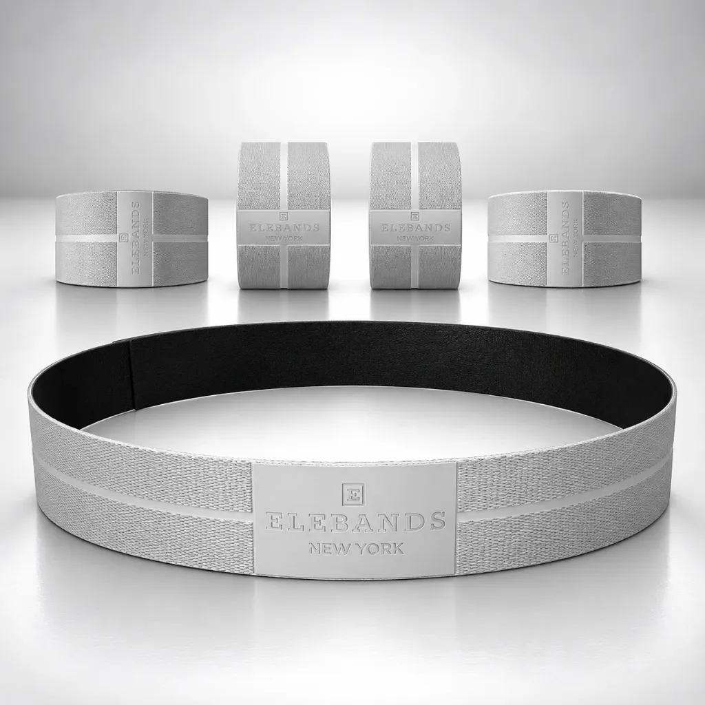 [ELB-CA-WHT-05] Casual Weight Bands C1: Full Body (White, 5-lb set: Wrists & Ankles @ ½-lb each, Waist @ 3-lb)