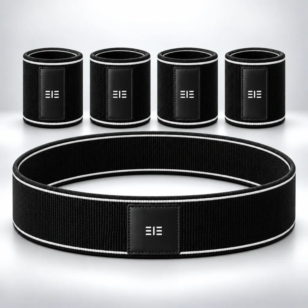 [ELB-S2-BLK-WHT-05] Sport Weight Bands S2: Full Body (Black Band/White Stripe, 5-lb set: Wrists & Ankles @ ½-lb each, Waist @ 3-lb)